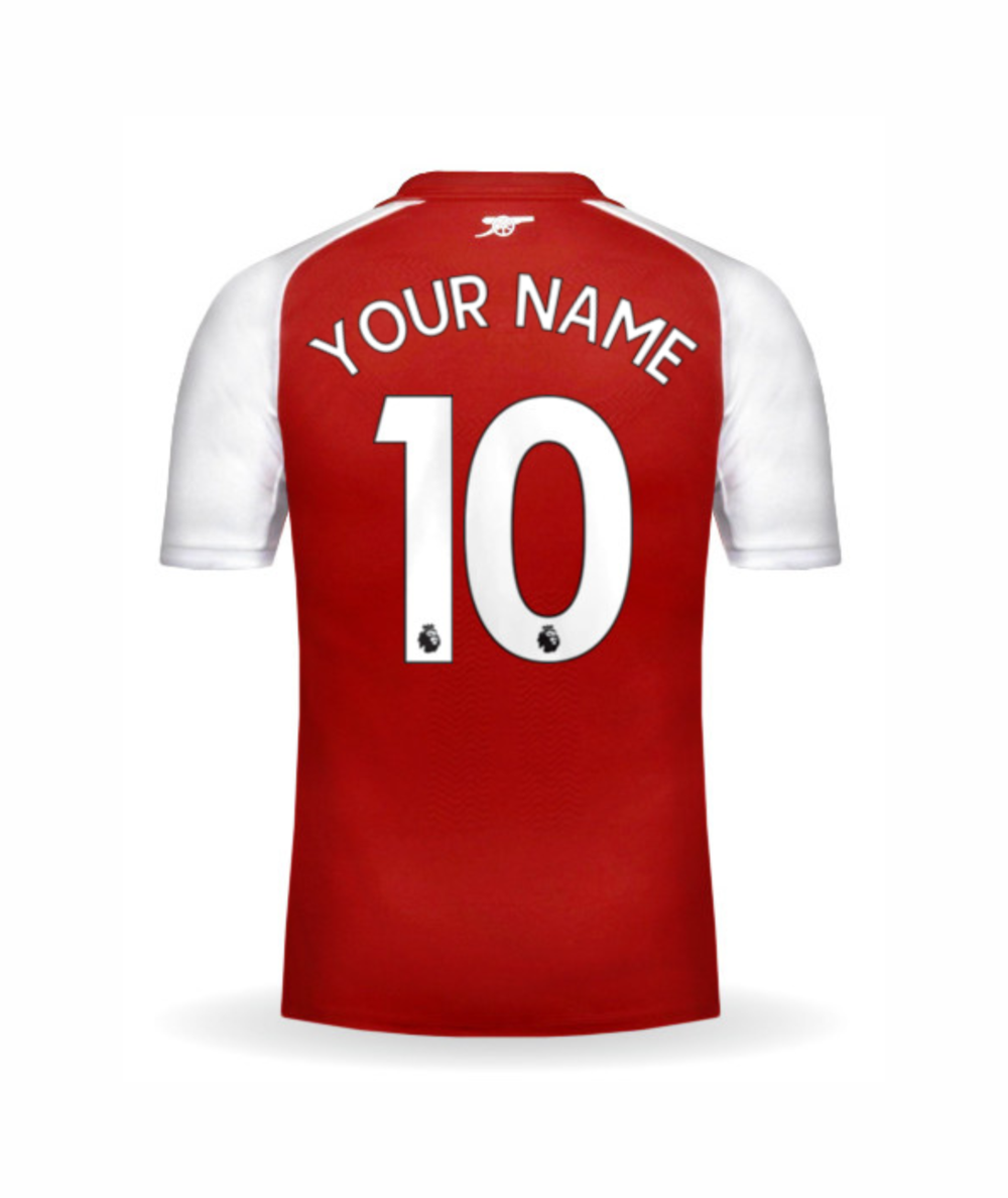 Custom football shirt with personalised name and number printing in Glasgow