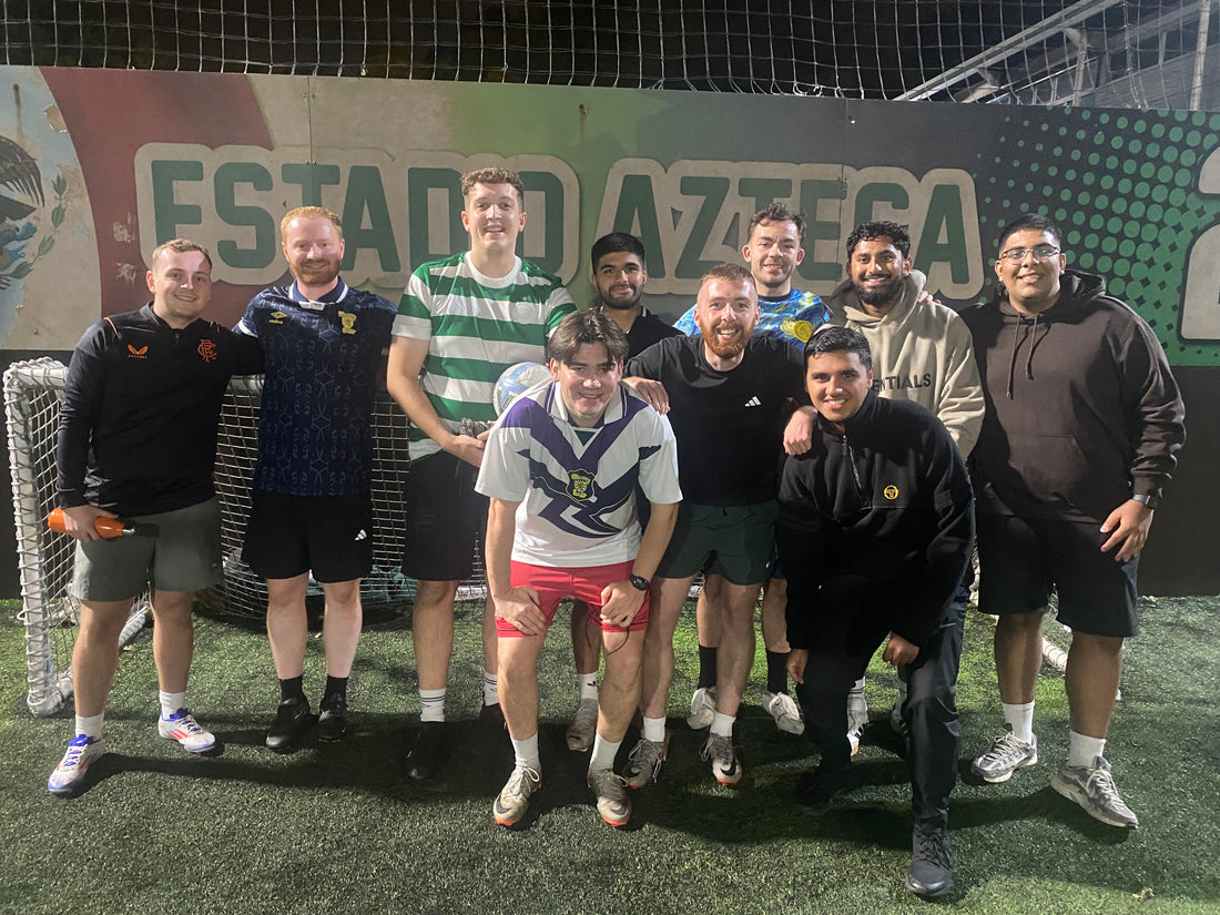 Darnley Disappointment 5-a-side football team lineup before Champions League quarter-final at Goals, Glasgow